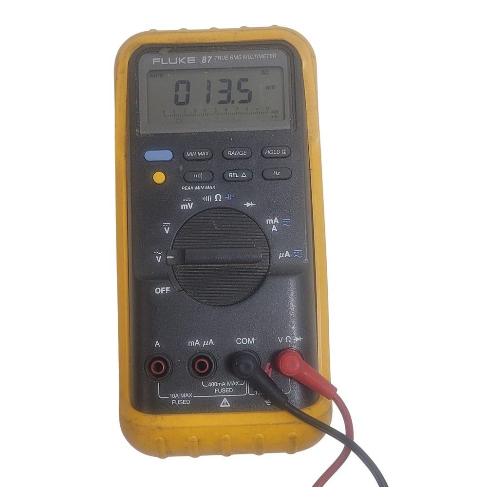 Fluke 87 True RMS Multimeter Industrial Digital Tester with Leads Yellow